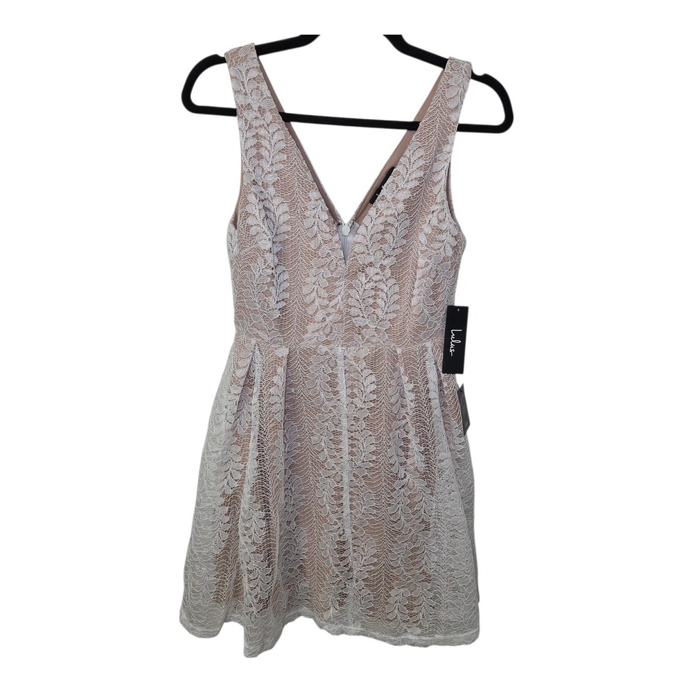 Lulus White Lace Fit & Flare Cocktail Dress Women's Size Small NWT